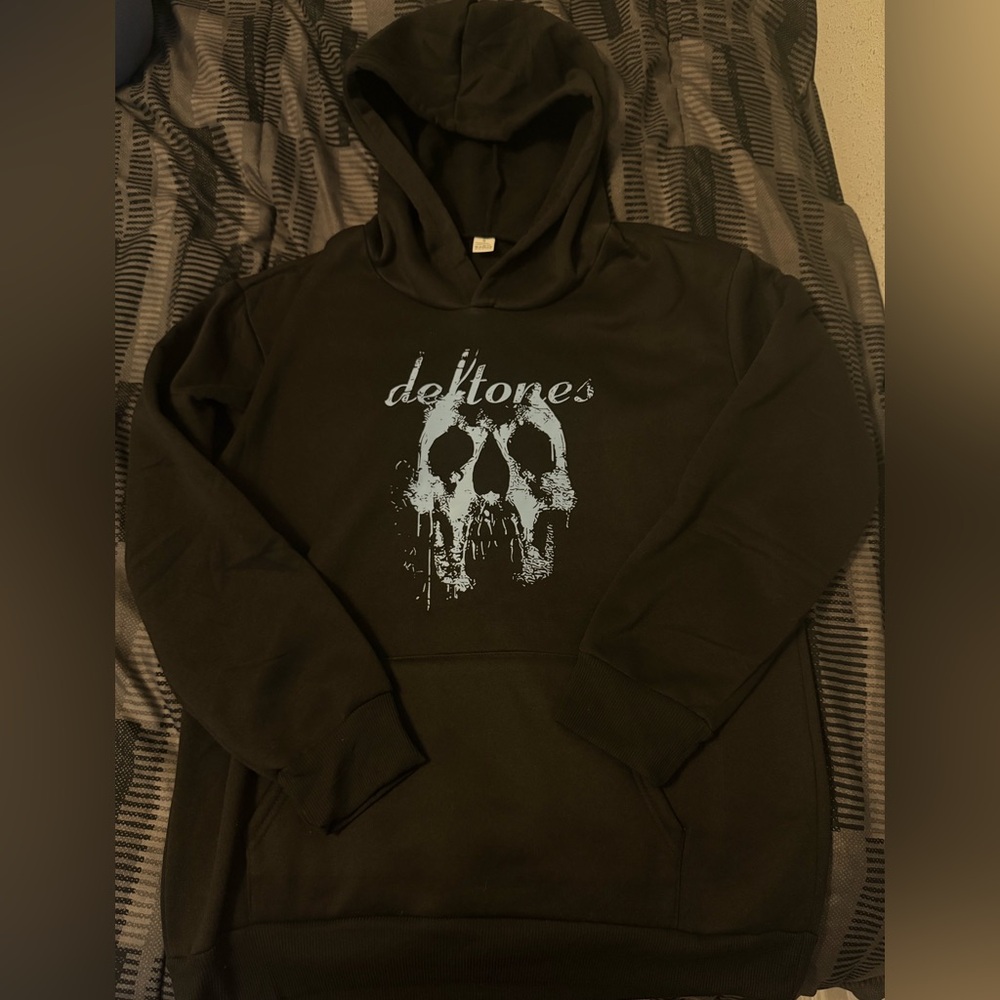 Black Deftones Hoodie with Skull Design